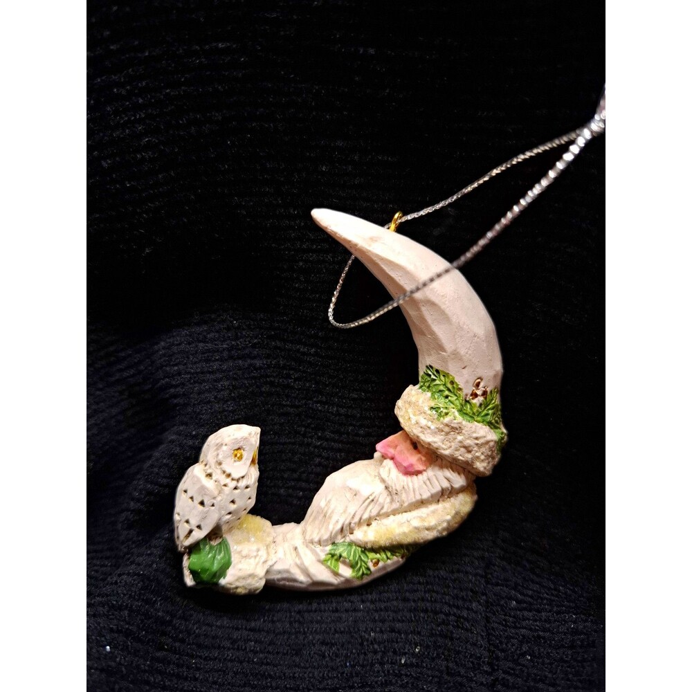 Pam Schifferl Santa Crescent Moon Owl Christmas Ornament Midwest Cannon Falls